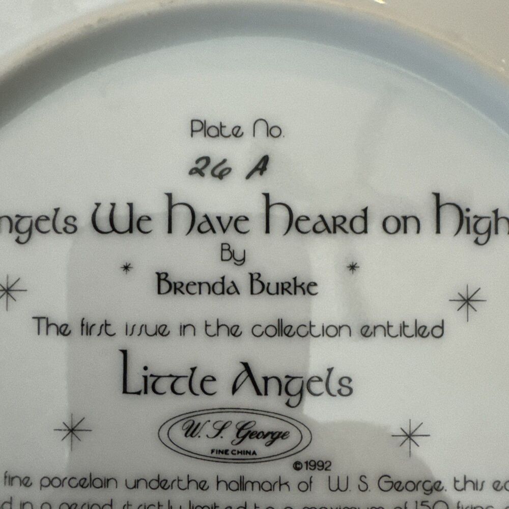 Christmas Collectable - Brenda Burke - Angels We Have Heard On High Plate 26A - Picture 5 of 5